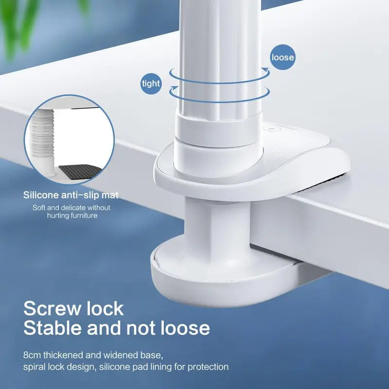 Lazy Phone Stand Arc Clamp Secure for round Pipe Adjustable Flexible Phone Holder for Bed Gooseneck Phone Holde