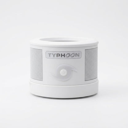 TYPHOON Tumbler Speaker, Portable Bluetooth 5.0 Wireless Speaker, IPX67 Waterproof, Dual 4W Drivers, 6-8H Playtime, USB-C Rechargeable, LED Light, Built-In Mic, TWS Stereo Pairing, Black & White