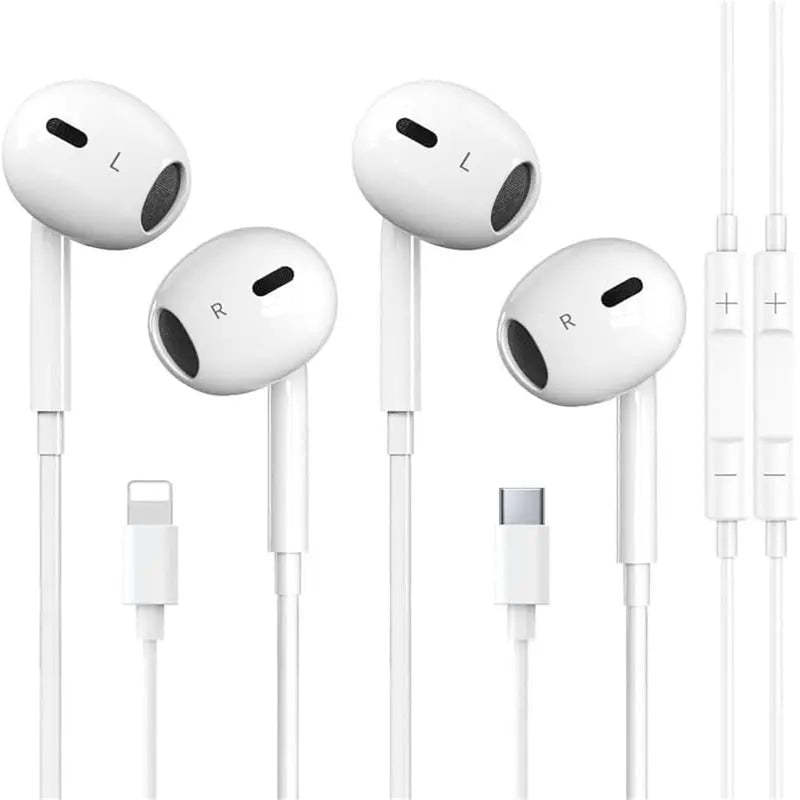 Type C Earbuds Wired Headphones with Mic, Volume Control, Hifi Stereo Audio & Dual Channel Custom Fit, Phone Accessories for Iphone 17/17 Pro/16/15, Samsung S25/S24/S23, Pixel 10/9, Oneplus & USB-C Phones