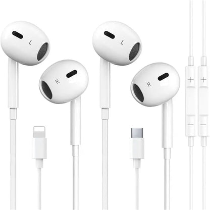 Type C Earbuds Wired Headphones with Mic, Volume Control, Hifi Stereo Audio & Dual Channel Custom Fit, Phone Accessories for Iphone 17/17 Pro/16/15, Samsung S25/S24/S23, Pixel 10/9, Oneplus & USB-C Phones