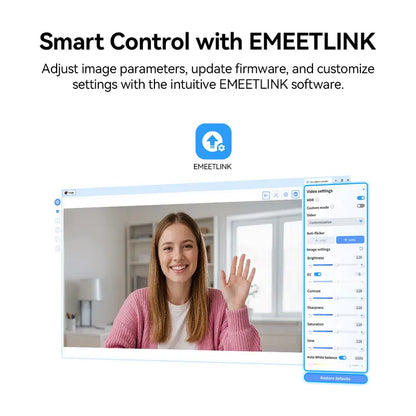 EMEET C100 4K External USB Webcam for PC, Fixed Focus, 66° FOV, Built-In Mic, Privacy Cover, Portable Metal Clip, Computer Camera for Home Office, Online Meetings, Desktop/Laptop USB-A, External Usb Webcams, Tiktokshopbacktoschool, Usb Plug Webcam, Hd