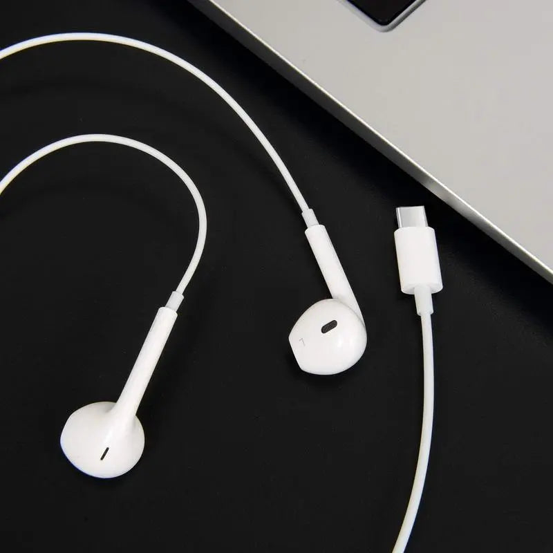 Type C Earbuds Wired Headphones with Mic, Volume Control, Hifi Stereo Audio & Dual Channel Custom Fit, Phone Accessories for Iphone 17/17 Pro/16/15, Samsung S25/S24/S23, Pixel 10/9, Oneplus & USB-C Phones
