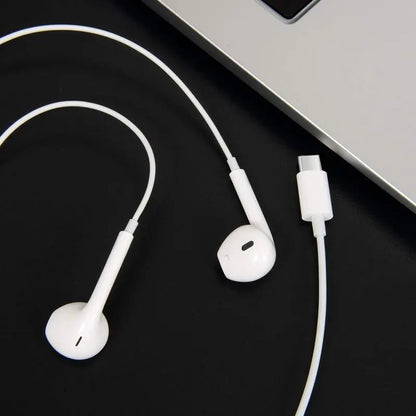 Type C Earbuds Wired Headphones with Mic, Volume Control, Hifi Stereo Audio & Dual Channel Custom Fit, Phone Accessories for Iphone 17/17 Pro/16/15, Samsung S25/S24/S23, Pixel 10/9, Oneplus & USB-C Phones