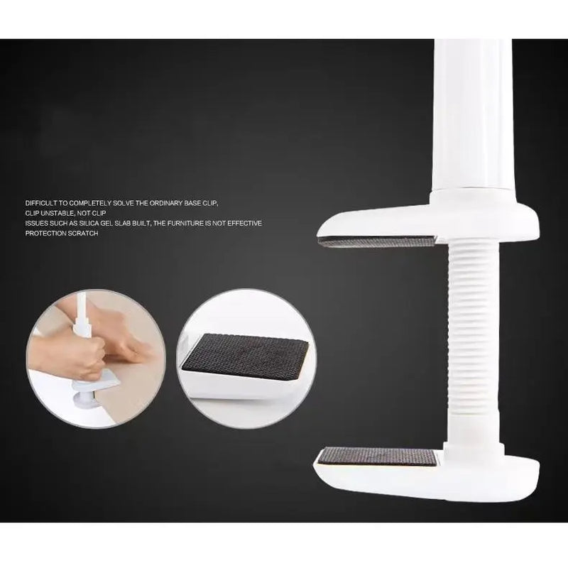 Lazy Phone Stand Arc Clamp Secure for round Pipe Adjustable Flexible Phone Holder for Bed Gooseneck Phone Holde