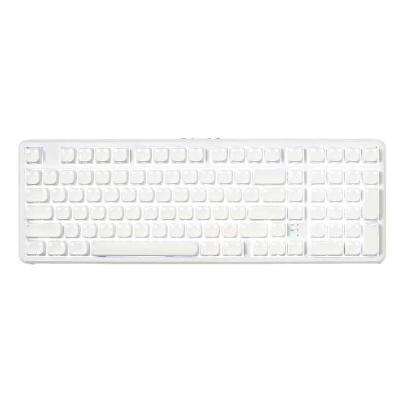 XVX M98 Lumina Full-Size Mechanical Input Keyboard with Number Pad, Tri-Mode (Bt5.0-2.4Ghz-Usb-C) Keys, Pre-Lubed Hot Swappable Switches, Gasket Mount Structure, 8000Mah Battery, ARGB Backlit, Creamy Design, Keyboards for Work & Gaming, for Pcs/Macs,Techv