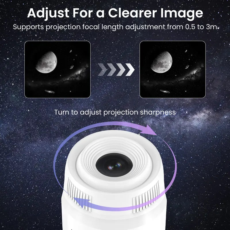 2-In-1 Afootry Projector Night Light, USB Star Projector with Adjustable Brightness, 360° Rotating Ceiling and Wall Projection Lamp, Room Decor Gift for Birthday, Holiday, Party and Bedroom(4/13Slides)
