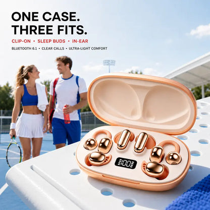 PAXA JC680 3-In-1 Chargeable Bluetooth 6.0 Wireless Earbuds - In-Ear Headphones, Clip-On & Sleep Designs, Smart LED Case, HD Stereo Sound, Comfortable Fit for Sports, Noise Isolation, Android & Ios Compatible, Sports Wireless Earbuds,Techvibes