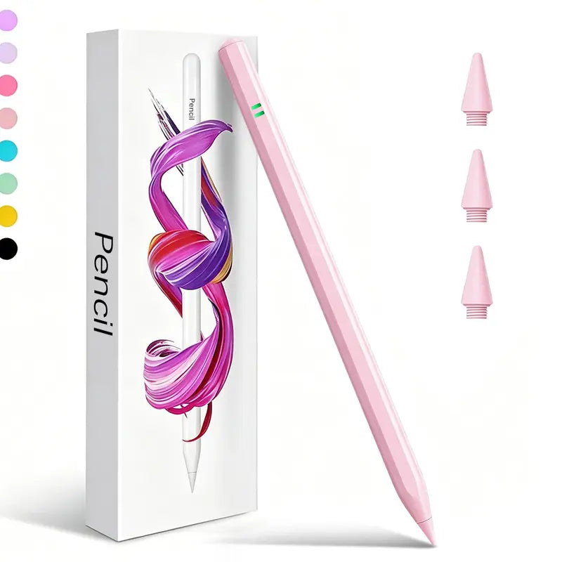 Dotflow Capacitive Stylus Pen for Tablets - Touch Pen with Fast Charging, Palm Rejection, Tilt Sensitivity, Button Control, Aluminum Body, Replacement Tips, 9-Hour Battery Life for Drawing, Art