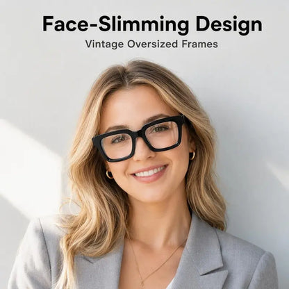 Thick Frame Square Fashion Eyeglasses, HD Clear Non-Prescription Glasses, 5 Vibrant Colors