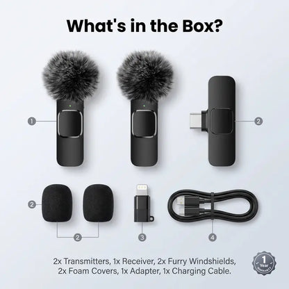 HITOZON Mini Wireless Lavalier Microphone 2 Pcs Set for Iphone/Android Smartphones, USB-C Lapel Mic with ABS, Clip, USB Cable, 1-Touch Recording, Mute, Plug & Record Fast, Camera-Compatible Plug-And-Play Vlogging Equipment,Techvibes