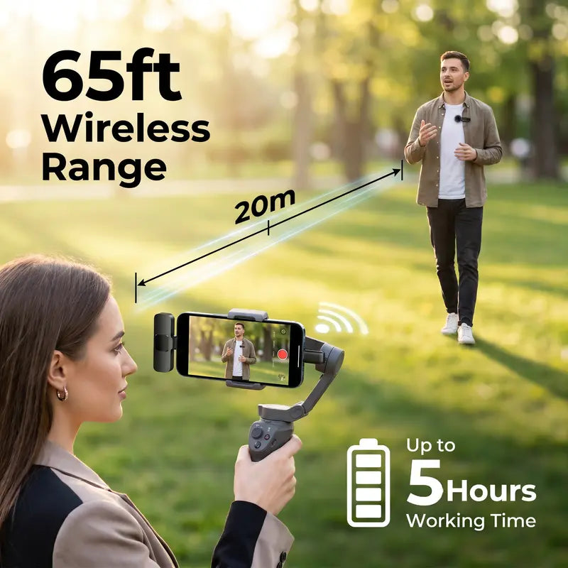 HITOZON Mini Wireless Lavalier Microphone 2 Pcs Set for Iphone/Android Smartphones, USB-C Lapel Mic with ABS, Clip, USB Cable, 1-Touch Recording, Mute, Plug & Record Fast, Camera-Compatible Plug-And-Play Vlogging Equipment,Techvibes